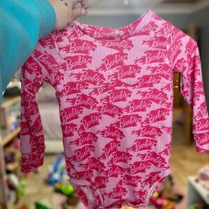 Barbie Pink Logo Print Bodysuit